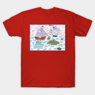 Cute Marine Vessels T-Shirt